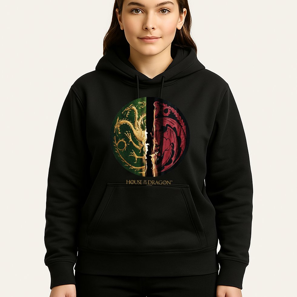 H.O.U.S.E Of The Dragon Green Vs Black H.O.U.S.E Targaryen Emblem Hoodie