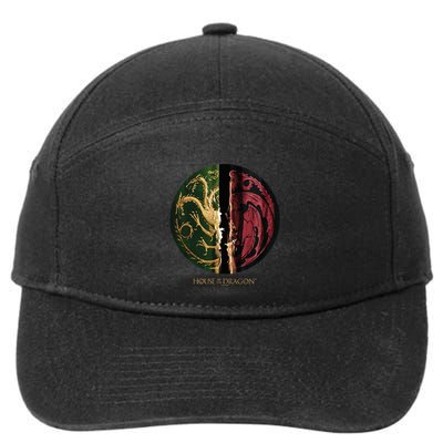 H.O.U.S.E Of The Dragon Green Vs Black H.O.U.S.E Targaryen Emblem 7-Panel Snapback Hat