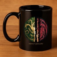 H.O.U.S.E Of The Dragon Green Vs Black H.O.U.S.E Targaryen Emblem 11oz C Handle Ceramic Mug