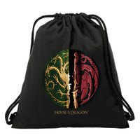 H.O.U.S.E Of The Dragon Green Vs Black H.O.U.S.E Targaryen Emblem Drawstring Bag