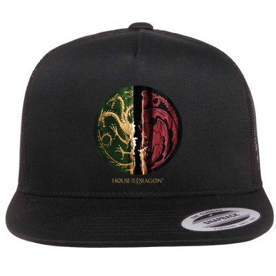 H.O.U.S.E Of The Dragon Green Vs Black H.O.U.S.E Targaryen Emblem Flatbill Hat