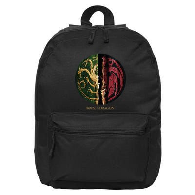 H.O.U.S.E Of The Dragon Green Vs Black H.O.U.S.E Targaryen Emblem 16 in Basic Backpack