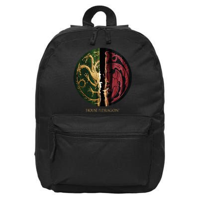 H.O.U.S.E Of The Dragon Green Vs Black H.O.U.S.E Targaryen Emblem 16 in Basic Backpack