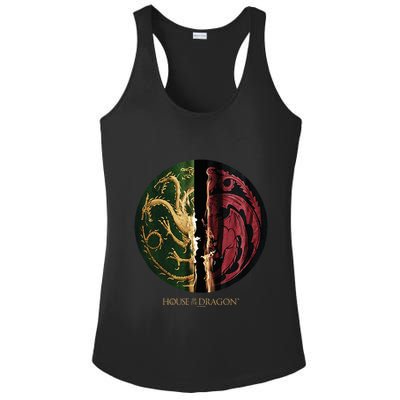 H.O.U.S.E Of The Dragon Green Vs Black H.O.U.S.E Targaryen Emblem Ladies PosiCharge Competitor Racerback Tank
