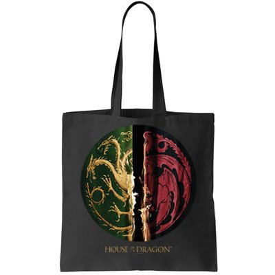 H.O.U.S.E Of The Dragon Green Vs Black H.O.U.S.E Targaryen Emblem Tote Bag