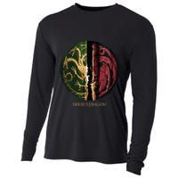 H.O.U.S.E Of The Dragon Green Vs Black H.O.U.S.E Targaryen Emblem Cooling Performance Long Sleeve Crew