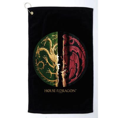 H.O.U.S.E Of The Dragon Green Vs Black H.O.U.S.E Targaryen Emblem Golf Towel