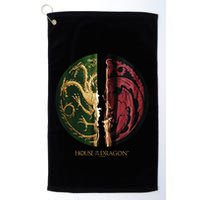 H.O.U.S.E Of The Dragon Green Vs Black H.O.U.S.E Targaryen Emblem Golf Towel