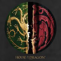 H.O.U.S.E Of The Dragon Green Vs Black H.O.U.S.E Targaryen Emblem Golf Towel