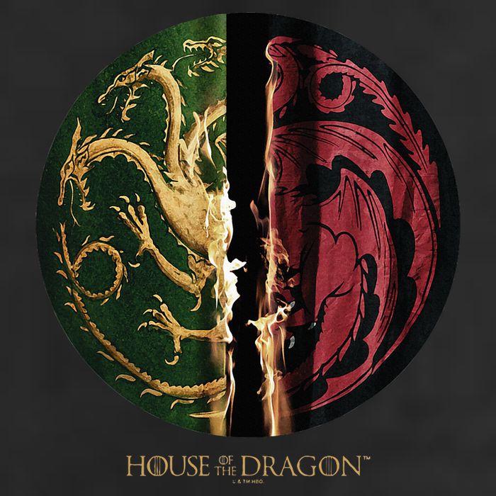 H.O.U.S.E Of The Dragon Green Vs Black H.O.U.S.E Targaryen Emblem Golf Towel
