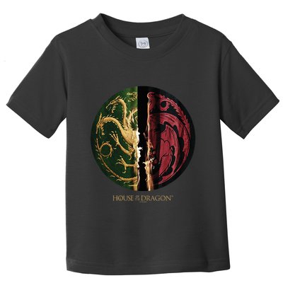 H.O.U.S.E Of The Dragon Green Vs Black H.O.U.S.E Targaryen Emblem Toddler T-Shirt
