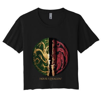 H.O.U.S.E Of The Dragon Green Vs Black H.O.U.S.E Targaryen Emblem Crop Top