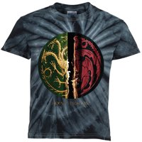 H.O.U.S.E Of The Dragon Green Vs Black H.O.U.S.E Targaryen Emblem Kids Tie-Dye T-Shirt