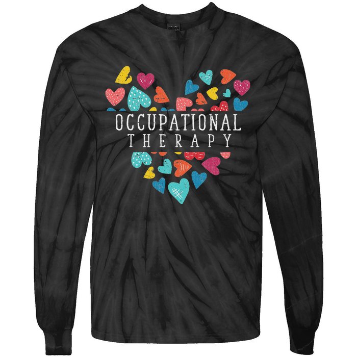 Heart Occupational Therapist Occupational Therapy Tie-Dye Long Sleeve Shirt