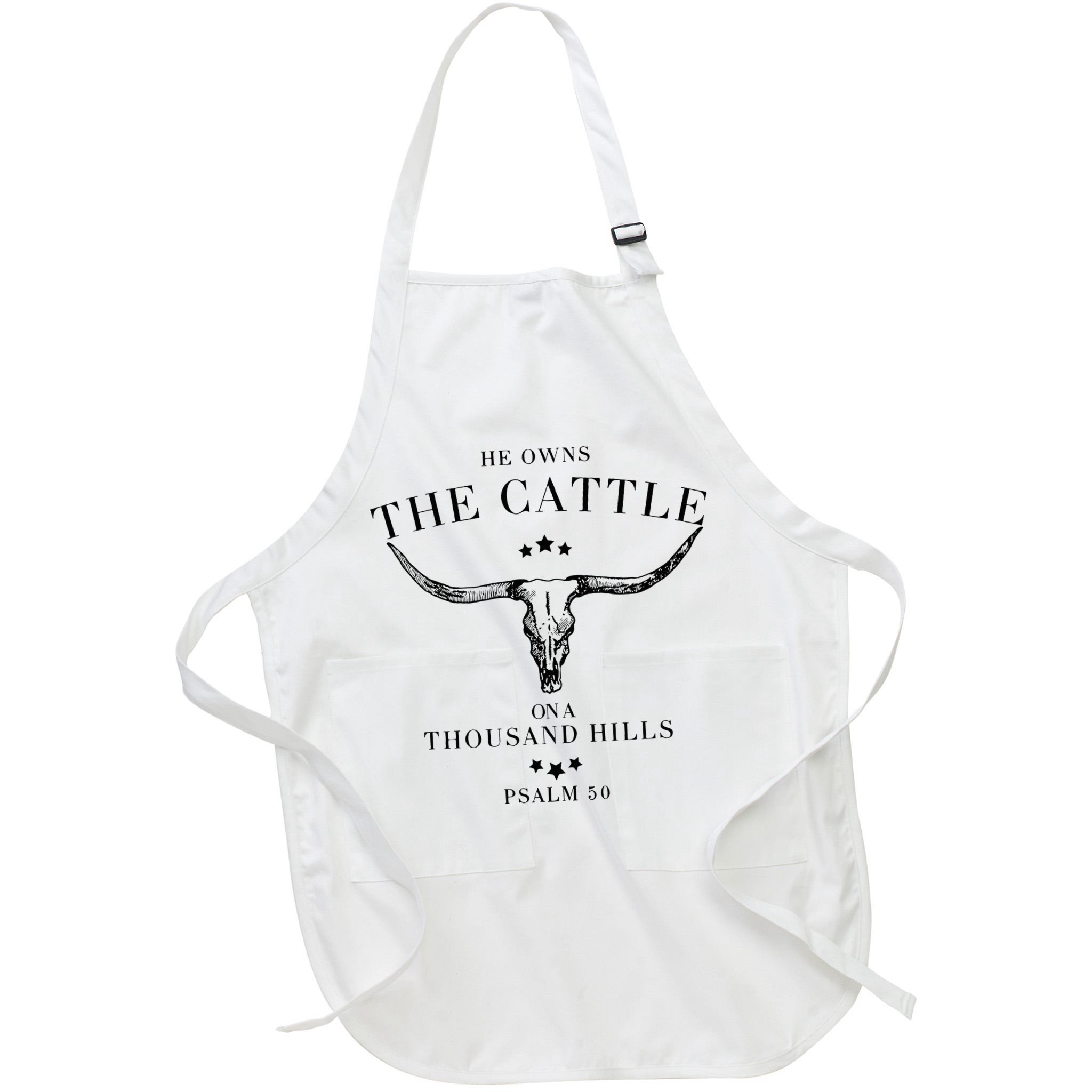 He Owns The Cattle On A Thousand Hills Apron