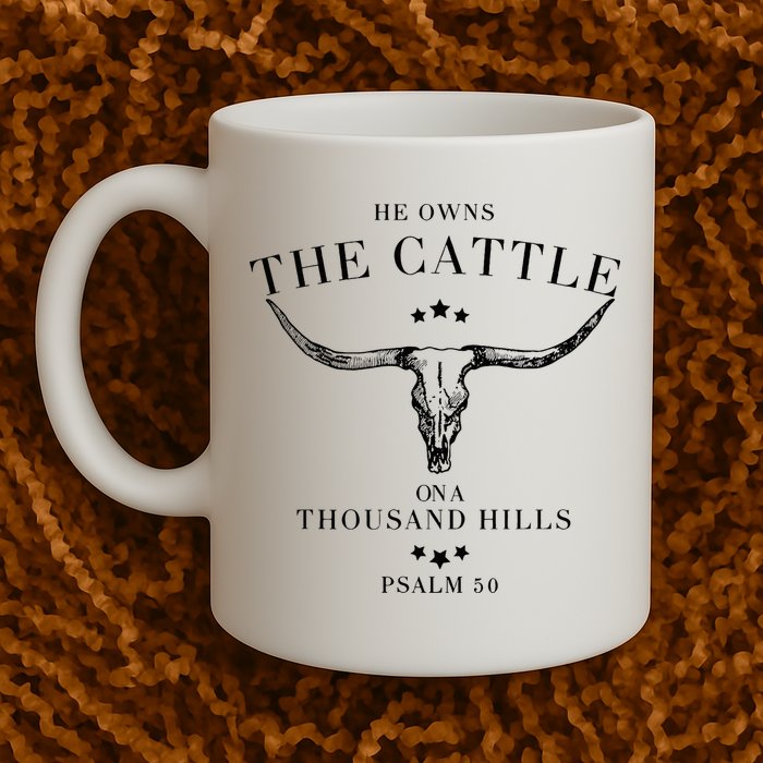 He Owns The Cattle On A Thousand Hills Mug