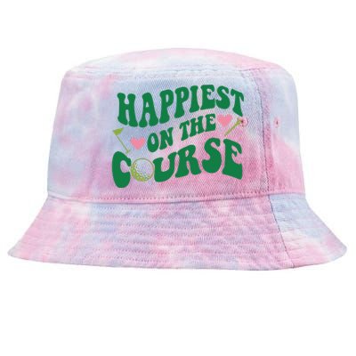 Happiest On The Course Golf Cute Golf Tie-Dyed Bucket Hat