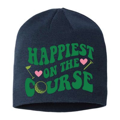 Happiest On The Course Golf Cute Golf Sustainable Beanie