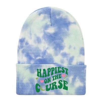 Happiest On The Course Golf Cute Golf Tie Dye 12in Knit Beanie