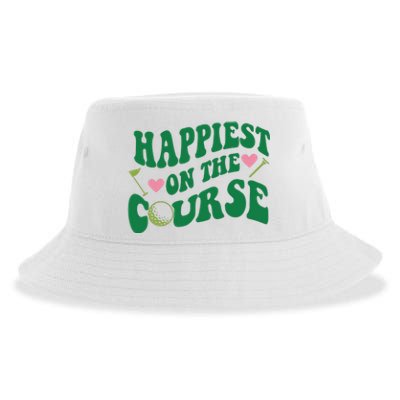 Happiest On The Course Golf Cute Golf Sustainable Bucket Hat