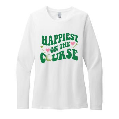 Happiest On The Course Golf Cute Golf Womens CVC Long Sleeve Shirt