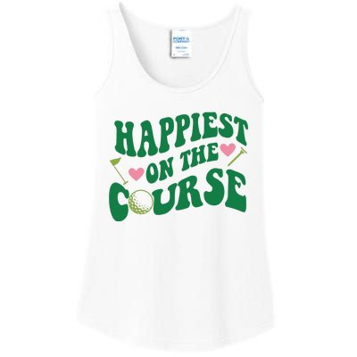 Happiest On The Course Golf Cute Golf Ladies Essential Tank