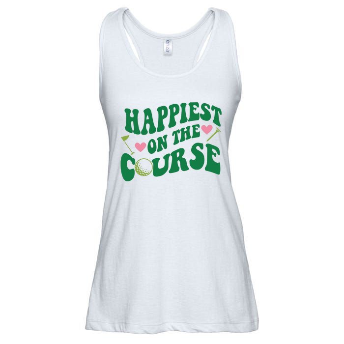 Happiest On The Course Golf Cute Golf Ladies Essential Flowy Tank