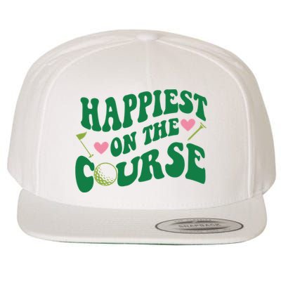 Happiest On The Course Golf Cute Golf Wool Snapback Cap