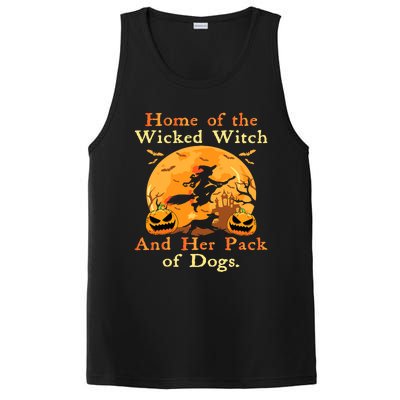 Home Of The Wicked Witch And Her Pack Of Dog Funny Halloween PosiCharge Competitor Tank