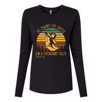 He Owns The Cattle On A Thousand Hills Psalm 50 Cowboy Boots Womens Cotton Relaxed Long Sleeve T-Shirt