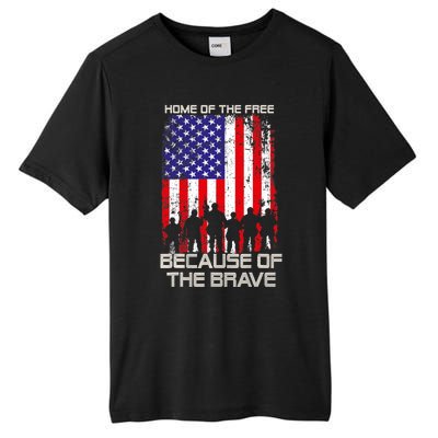 Home Of The Free Because Of The Brave Patriotic Veterans Tall Fusion ChromaSoft Performance T-Shirt