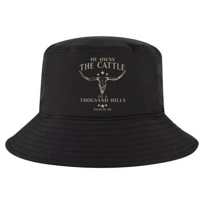 He Owns The Cattle On A Thousand Hills Psalm 50 Cool Comfort Performance Bucket Hat