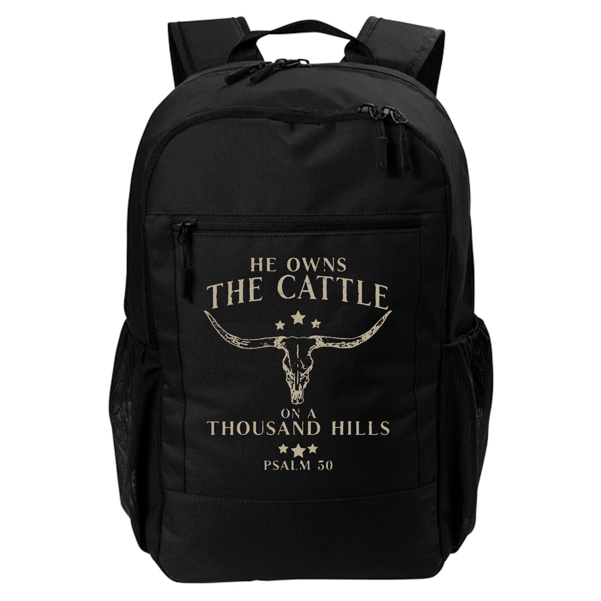 He Owns The Cattle On A Thousand Hills Psalm 50 Backpack