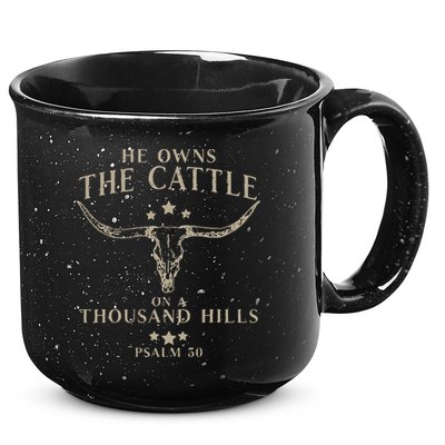 He Owns The Cattle On A Thousand Hills Psalm 50 15oz Campfire Ceramic Mug