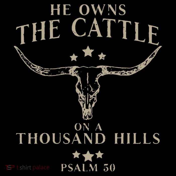 He Owns The Cattle On A Thousand Hills Psalm 50 Cooling Performance Long Sleeve Crew