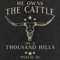 He Owns The Cattle On A Thousand Hills Psalm 50 25L Jumbo Tote