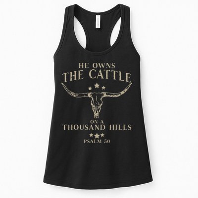 He Owns The Cattle On A Thousand Hills Psalm 50 Womens Tank Top