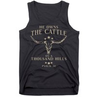 He Owns The Cattle On A Thousand Hills Psalm 50 Tank Top