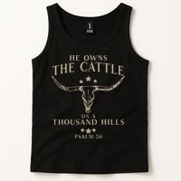 He Owns The Cattle On A Thousand Hills Psalm 50 Tank Top