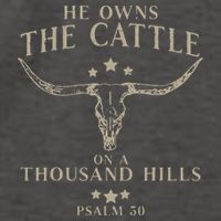 He Owns The Cattle On A Thousand Hills Psalm 50 Vector Backpack