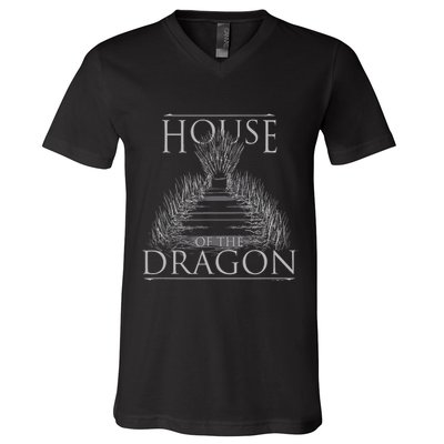House of the Dragon Iron Thone V-Neck T-Shirt
