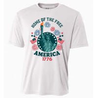 Home Of The Free The Statue Of Liberty 4th Of July Cooling Performance Crew T-Shirt