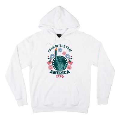 Home Of The Free The Statue Of Liberty 4th Of July Hoodie