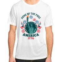 Home Of The Free The Statue Of Liberty 4th Of July Adult ChromaSoft Performance T-Shirt