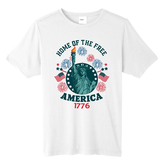 Home Of The Free The Statue Of Liberty 4th Of July Tall Fusion ChromaSoft Performance T-Shirt