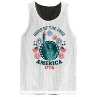 Home Of The Free The Statue Of Liberty 4th Of July Mesh Reversible Basketball Jersey Tank