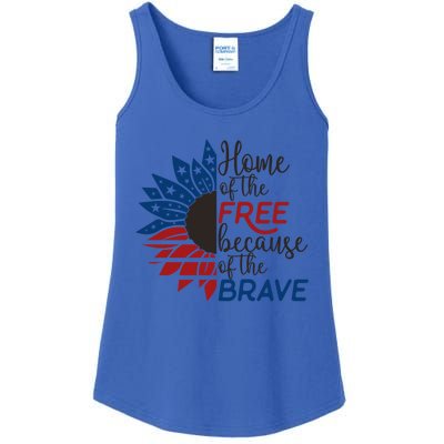 Home Of The Free Because Brave 4th Of July Armed Forces Day Cool Gift Ladies Essential Tank