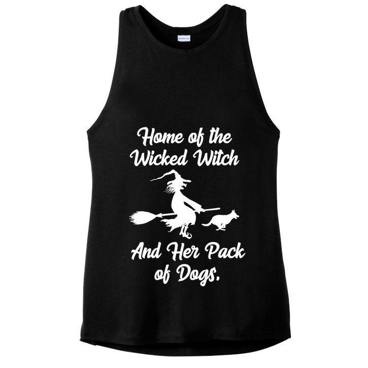 Home Of The Wicked Witch And Her Pack Of Dogs Funny Ladies PosiCharge Tri-Blend Wicking Tank