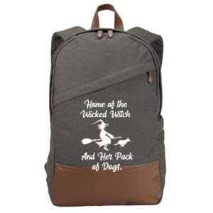 Home Of The Wicked Witch And Her Pack Of Dogs Funny Cotton Canvas Backpack