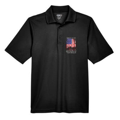 Home Of The Free Because Of The Brave Patriotic Veterans Men's Origin Performance Piqué Polo